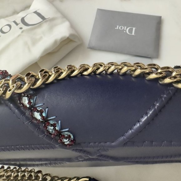 Designer Christian Dior Blue Diorama Bag In Excellent - Picture 12 of 15